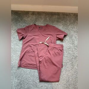 FIGS Scrubs Mauve Pink